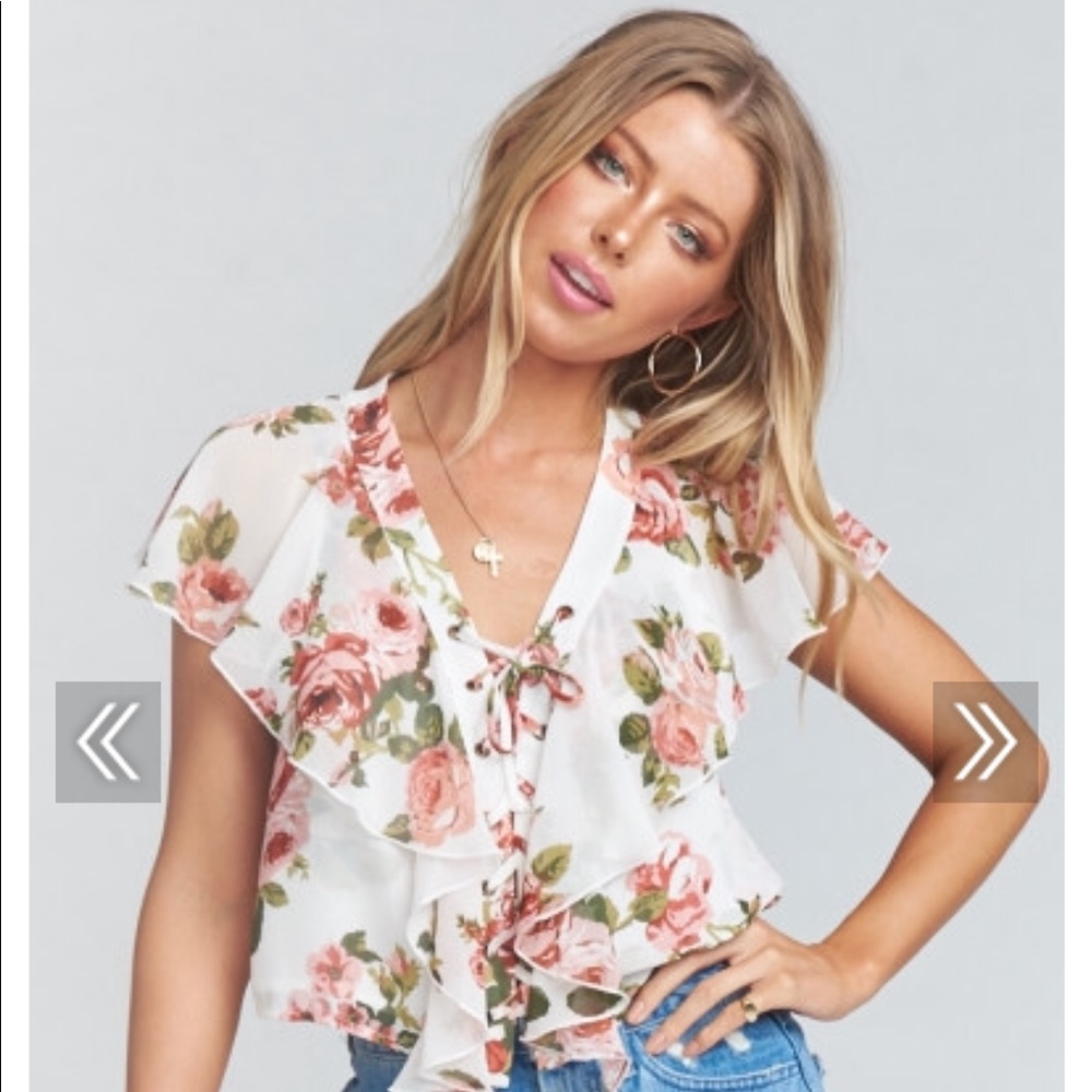 Show me your mumu treasure lace-up top